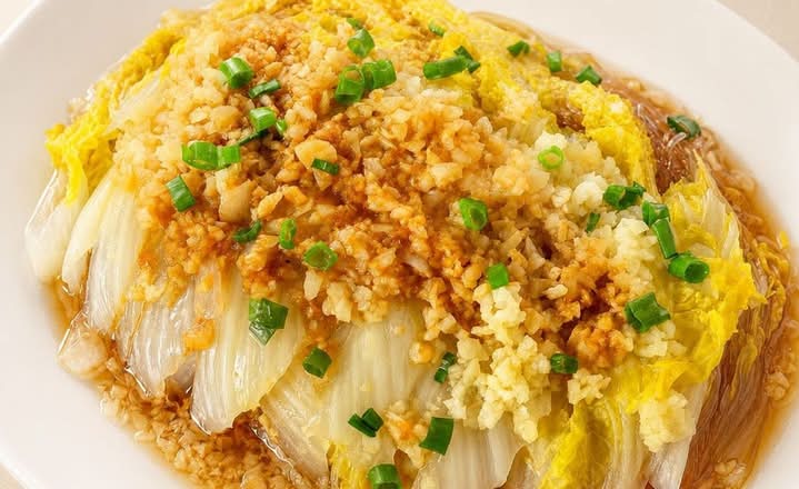 蒜蓉粉絲蒸娃娃菜 Steamed Baby Napa Cabbage with Garlic & Glass Noodles